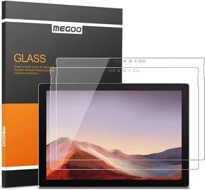 Megoo [2 pack] Screen Protector for Surface Pro 7 Plus/Surface Pro 7, Ultra Clear/High Response/Tempered Glass, Compatible for Microsoft Surface Pro 7 12.3 Inch (2019 Release)