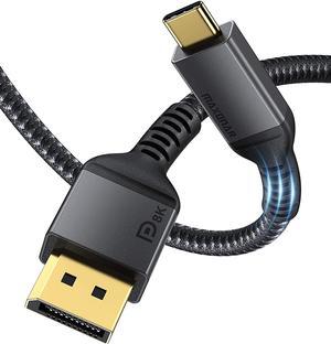 USB C to DisplayPort, Maxonar 8K 60Hz Type C to DP Cable 10FT/3M (4K 60Hz 144Hz 120Hz 2K 240Hz) VESA Certified 32.4Gbps 1.4 HBR3 Alt Mode Video Adapter for MacBook Pro/iPad Pro, XPS 15 and More