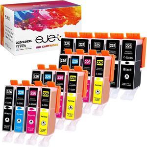 ejet PGI-225 CLI-226 PGI225 CLI226 17-Pack Compatible Ink Cartridge Replacement for Canon to use with PIXMA MG6120 MG6220 MG5320 MX882 (5 Large Black, 3 Black, 3 Cyan, 3 Magenta, 3 Yellow)