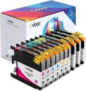 Odoga 10 Pack LC201 LC203 LC203XL Ink Cartridge Replacement for Brother MFC-J480DW J485DW J4420DW J885DW J4620DW J460DW J5520DW J680DW [4 Black, 2 Cyan, 2 Magenta, 2 Yellow] - High Yield Combo Pack