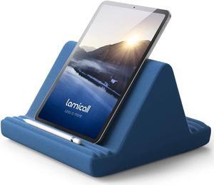 Tablet Pillow Stand Pillow Soft Pad for Lap - Tablet Holder Dock for Bed with 6 Viewing Angles for iPad Pro 9.7 10.5 11 12.9 Air Mini 4 3 Kindle Galaxy Tab E-Reader Royal Blue