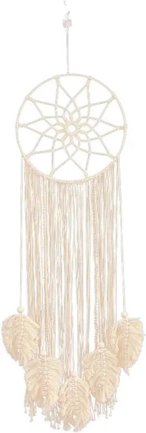 Macrame Dream Catcher Woven Feather Large Wall Hanging Handmade Dreamcatcher Boho Tassels Decoration Home Decor Ornament Craft Gift, 36 x 13 inches