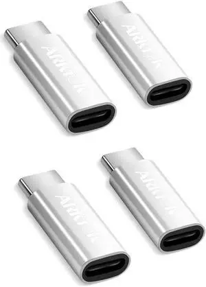 Lighting Adapter to USB-C - ARKTEK i OS Lighting (Female) to USB Type C (Male) - Only Charging Adapter for Galaxy S20 Note 10 Pixel 4 and More ( Grey )