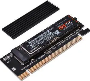 South City Mall NVME PCIe 4.0 Adapter, M.2 NVME SSD to PCI Express Adapter with Heat Sink, Only Support PCIe x16 Slot,Support M.2 SSD 2230 2242 2260 2280
