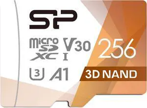Silicon Power 256GB Micro SD Card U3 SDXC Up to 100MB/s High Speed Memory Card with Adapter for Nintendo-Switch Cams and Drones