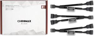 Noctua NA-SYC1 chromax.Black, 4 Pin Y Splitter Cables for PC Fans, 1 to 2 Converter, 3 Pack (Black)