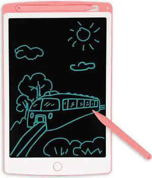 JONZOO LCD Writing Tablet, Electronic Graphics Ewriter Digital Board Mini Drawing Pad with Handwriting Stylus Reusable Portable for Kids and Adults(8.5 inches Pink)