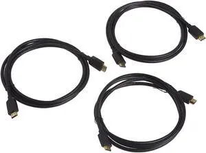 Monoprice 8K Ultra High Speed HDMI Cable - HDMI 2.1, 8K@60Hz, 4K@120Hz, 48Gbps, HDR, VRR, 6ft, Black - 3 pack Monoprice 8K Ultra High Speed HDMI Cable - HDMI 2.1, 8K@60Hz, 4K@120Hz, 48Gbps, HDR, VRR, 6ft, Black - 3 pack