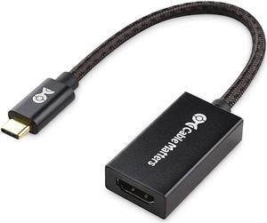 Braided Aluminum USB C to HDMI Adapter Support 4K 60Hz 2K 144Hz and HDR (HDMI to USB C Adapter) in Matte Black for iPhone 16/15 Pro Max Plus MacBook Pro  XPS Surface Pro