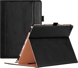 ProCase Case for iPad Air (3rd Gen) 10.5" 2019/iPad Pro 10.5" 2017, Vintage PU Leather Stand Folio Cover for iPad Air 3/iPad Pro 10.5-inch Multiple Viewing Angles with Pencil Holder -Black