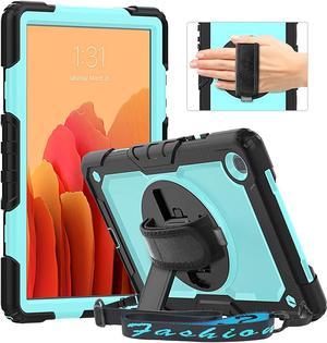 Case for Samsung Galaxy Tab A7 10.4 Inch 2022/2020, SM-T500/ T503 Tablet Case, Durable Sturdy Case with Screen Protector Swivel Stand Hand Shoulder Strap Drop-Proof Tablet Case - Light Blue