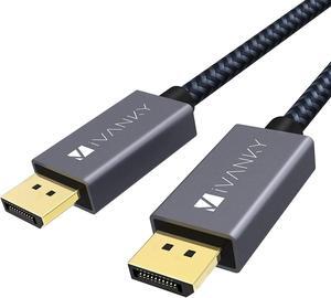 IVANKY DisplayPort Cable 15ft, DP Cable, [4K@60Hz, 2K@165Hz, 2K@144Hz], Nylon Braided High Speed DisplayPort 1.2 Cable, Compatible with PC, Laptop, TV