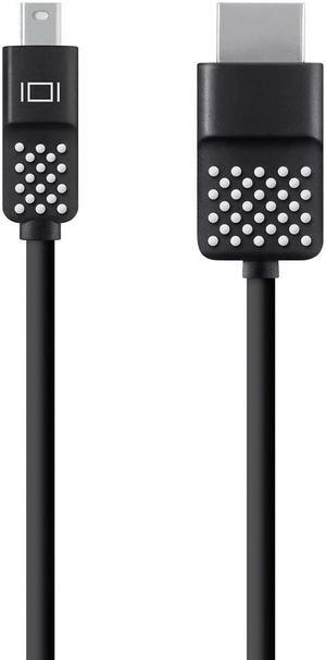 Mini Displayport To HDMI Cable 12ft - Compatible With 4k Monitors - HDMI to Displayport Cable - DP To HDMI Cable - Connect TV & Monitors to MacBook Pro Surface Pro & More (Black/White)