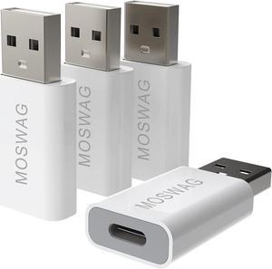 4 Pack USB Type C to USB Adapter Type-A to Type-C Adapter Converter USB C Female to USB Male Adapter Compatible with Apple MagSafe Charger iMac MacBook Pro MacBook Laptops PC Computers and More
