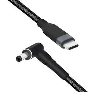 CERRXIAN 6.5ft 100W PD USB Type C Male Input to 90 Degree DC 4.0 x 1.7 mm Male Power Charging Cable (4017-100W) CERRXIAN 6.5ft 100W PD USB Type C Male Input to 90 Degree DC 4.0 x 1.7 mm Male Power Charging Cable (4017-100W)