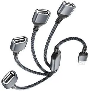 USB Splitter 1 in 4 Out for PS5,USB Charger Splitter Y Cable 1FT,Multi Port USBA Extension Cord,Multiport 2/3/4 Out Data Charging Split Adapter for Keyboard,Mouse,TV,Laptop,Xbox Series X/S USB Splitter 1 in 4 Out for PS5,USB Charger Splitter Y Cable 1FT,Multi Port USBA Extension Cord,Multiport 2/3/4 Out Data Charging Split Adapter for Keyboard,Mouse,TV,Laptop,Xbox Series X/S
