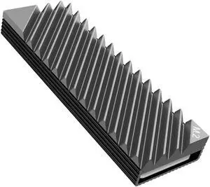 M.2 Heatsink Cooler, NVMe M.2 2280 SSD Double-Sided Heat Sinks with Silicone Thermal Pad for PC/PS5 (Gray)