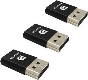 DP - DisplayPort Display Emulator EDID Emulator Plug 2K (fit Headless 2560x1600@30Hz) 4K 4096x2160@60Hz Display Port Dummy Plug DisplayPort Compatible (2K-2560x1600@30Hz-3P)