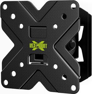 TV Wall Mount Monitor Mount Bracket with Adjustable Tilt Swivel for 10inch to 26inch LED LCD OLED TVs and Monitors - VESA Size Up to 100x100mm and Weight Capacity Up to 22lbs-XMS002