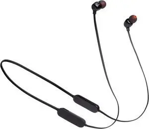 Tune 125 - Bluetooth Wireless in-Ear Headphones with 3-Button Mic/Remote and Flat Cable - Black Small