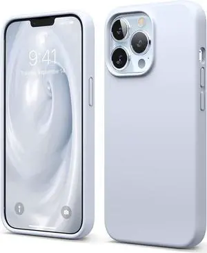 Liquid Silicone Case Compatible with iPhone 13 Pro Case (6.1"), Premium Silicone, Full Body Protection - 3 Layer Shockproof Phone Cover, Anti-Scratch Soft Microfiber Lining (Light Blue)