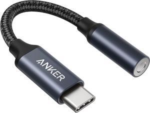 USB C to 3.5mm Audio Adapter Male to Female Nylon Cable for  S20/S20+/S20 Ultra Pixel 4/+ 4XL and More Type C Devices