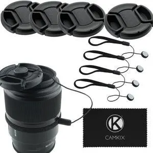 52mm Lens Cap Bundle - 4 Snap-on Lens Caps for DSLR Cameras - 4 Lens Cap Keepers - Microfiber Cleaning Cloth Included - Compatible Nikon, Canon, Sony Cameras (52mm) 52mm Lens Cap Bundle - 4 Snap-on Lens Caps for DSLR Cameras - 4 Lens Cap Keepers - Microfiber Cleaning Cloth Included - Compatible Nikon, Canon, Sony Cameras (52mm)