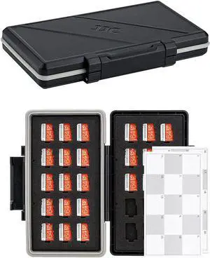 30 Slots Micro SD Card Case with Index Label, Water Resistant & Shockproof Micro SD Card Holder, Compact MicroSDHC/MicroSDXC/Micro SD Card Organizer Storage 30 Slots Micro SD Card Case with Index Label, Water Resistant & Shockproof Micro SD Card Holder, Compact MicroSDHC/MicroSDXC/Micro SD Card Organizer Storage