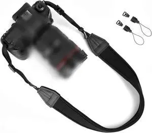 Camera Strap Padded Shoulder Strap with Quick Release Buckles | Adjustable Comforatable Neoprene Vintage Neck Shoulder Carrying Strap for DSLR SLR Most Digital Cameras Camera Strap Padded Shoulder Strap with Quick Release Buckles | Adjustable Comforatable Neoprene Vintage Neck Shoulder Carrying Strap for DSLR SLR Most Digital Cameras