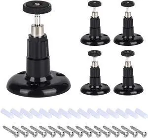 5 PCS Wall Mount, 360 Degree Rotatable Camera Wall Mount for Indoor/Outdoor Security Arlo Go, Arlo HD, Arlo Pro, Arlo Pro2, Adjustable Mount Bracket, Black