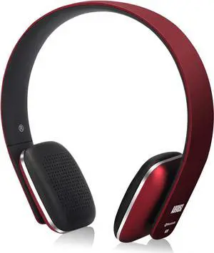 August EP636 Bluetooth Headphones - Wireless On-Ear Headphones with NFC/Headset Microphone - Red
