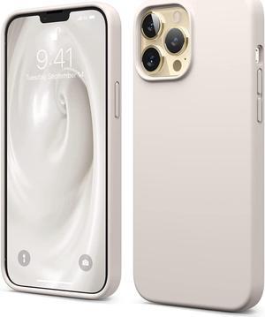 Compatible with iPhone 13 Pro Max Case, Liquid Silicone Case, Full Body Screen Camera Protective Cover, Shockproof, Slim Phone Case, Anti-Scratch Soft Microfiber Lining, 6.7 inch (Stone)