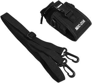 Walkie Talkie Holster, Multi function Pouch Case Holder, Apply to MSC 20A Motorola Kenwood GPS Phone Two Way Radio Walkie Nylon Holster (Black)
