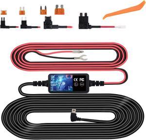 Dash Cam Hardwire Kit, Veement Type-C Hardwire Kit for Dash Camera T90X,  VT12, VU12, 11.5ft,12V 24V to 5V Car Dashboard Cam Charger Power Cable with