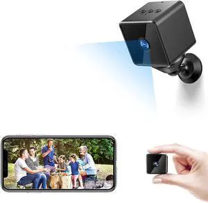 Bluetooth WiFi Mini Spy Camera,  Wireless HD 1080P Portable Small Hidden Cameras Nanny Cam with Motion Detection, Night Vision & Bluetooth Speaker, IP Surveillance Security Camera Indoor/Outdoor
