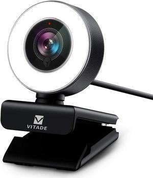 PC Webcam for Streaming HD 1080P, 960A USB Pro Computer Web Camera Video Cam for Mac Windows Laptop Conferencing Gaming Webcam with Ring Light & Microphone