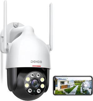 2K WiFi Surveillance Security Camera Outdoor/Home/Dome, Pan-Tilt 360° View, 3MP, Motion Detection and Siren, 2-Way Audio,Full Color Night Vision, Waterproof