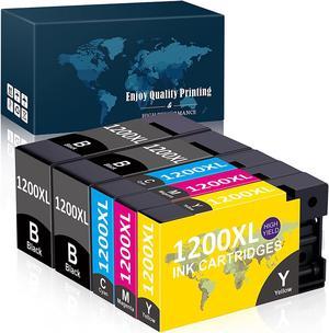 Compatible Ink Cartridge Replacement for Canon PGI-1200XL PGI-1200 XL 1200XL(5 Packs), Work with Maxify MB2320 MB2020 MB2350 MB2050 MB2120 MB2720 Printer (2 Black, 1 Cyan, 1 Magenta, 1 Yellow, 5 Pack)