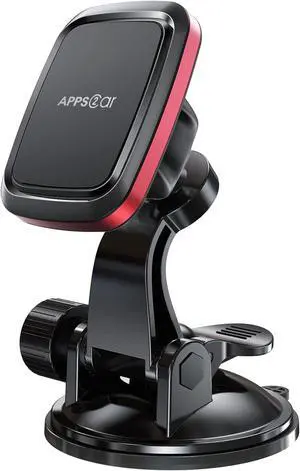 APPS2Car Magnetic Car Phone Mount with Adjustable Arm & 6 Strong Magnets Universal Dashboard Windshield Cell Phone Holder Compatible with All Smartphones