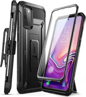 for  Galaxy S20 FE 5G Case with Screen Protector (Unicorn Beetle Pro) [Built-in Stand & Belt-Clip] Heavy Duty Full-Body Rugged Protective Phone Case for  S20 FE 5G Black