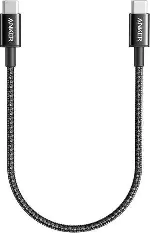 USB C to USB C Cable Type-C 60W Fast Charging Cable (1FT 1Pack) for iPhone 16 Series iPad mini 6 and More (Black)