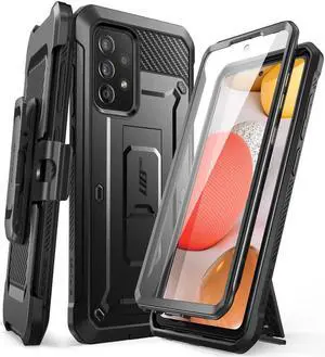 for Samsung Galaxy A53 5G Case with Screen Protector (Unicorn Beetle Pro), [Built-in Stand & Belt-Clip] Heavy Duty Shockproof Rugged Kickstand Protective Phone Case for Samsung A53 5G, Black