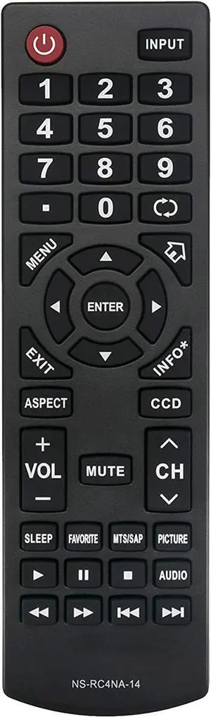 New Remote Control Compatible with Insignia TV NS-RC4NA-14 NS-22E400NA14 NS-24E200NA14 NS-24E400NA14 NS-28D310NA15 NS-28E200NA14 NS-29D310NA15 NS-29d310NA15A NS-32D200NA14 NS-32D201NA14 NS-32D310NA15
