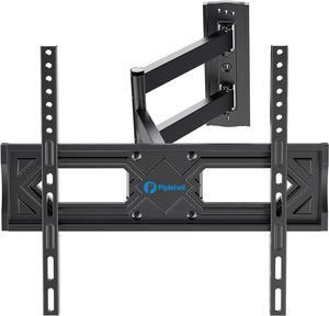 Pipishell Full Motion TV Wall Mount for 26-60 Inch Flat Curved TVs, Heavy Duty Single Articulating Arms TV Bracket Up to VESA 400x400mm and 77lbs, Support Swivel, Tilt, Level Adjustment
