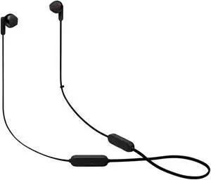 Tune 215 - Bluetooth Wireless in-Ear Headphones with 3-Button Mic/Remote and Flat Cable - Black Small