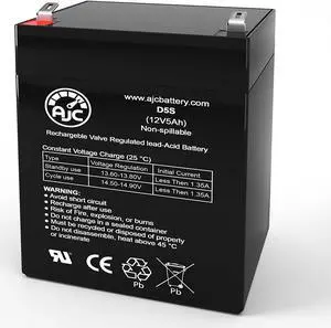 AJC Battery Compatible with APC Back-UPS 6 OUTLETS 450VA 120V BN450M 12V 5Ah UPS Battery