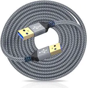 2 Pack USB to USB Cable 3.0,(3.3ft+3.3ft) AkoaDa USB Male to Male Cable,Braided Nylon High-Speed Transfer USB to USB Cord Compatible with Hard Drive Enclosures, Cameras, DVD Player, Laptop and More 2 Pack USB to USB Cable 3.0,(3.3ft+3.3ft) AkoaDa USB Male to Male Cable,Braided Nylon High-Speed Transfer USB to USB Cord Compatible with Hard Drive Enclosures, Cameras, DVD Player, Laptop and More