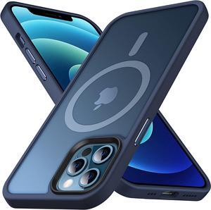 Anqrp Designed for iPhone 12/12 Pro Case, [Compatible with Magsafe] Super Soft Silicone Translucent Phone Case Cover for iPhone 12 6.1 inch, Blue