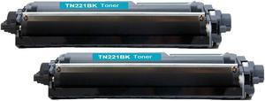 InkSpire 2PK TN221 TN-221 Black Toner TN221BK for Brother MFC-9330CDW MFC-9340CDW HL-3170CDW HL-3140CW HL-3142CW HL-3150CDW HL-3152CDW HL-3172CDW MFC-9130CW MFC-9140CDN DCP-9020CDW