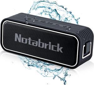 NOTABRICK Bluetooth Speaker 40W,Portable Speaker with 3D Surround Sound,Enhanced Bass,IPX7 Waterproof Speaker,Long Playtime,Voice Assistant,100ft Wireless Range for Home,Gardens,Outdoor,Travel